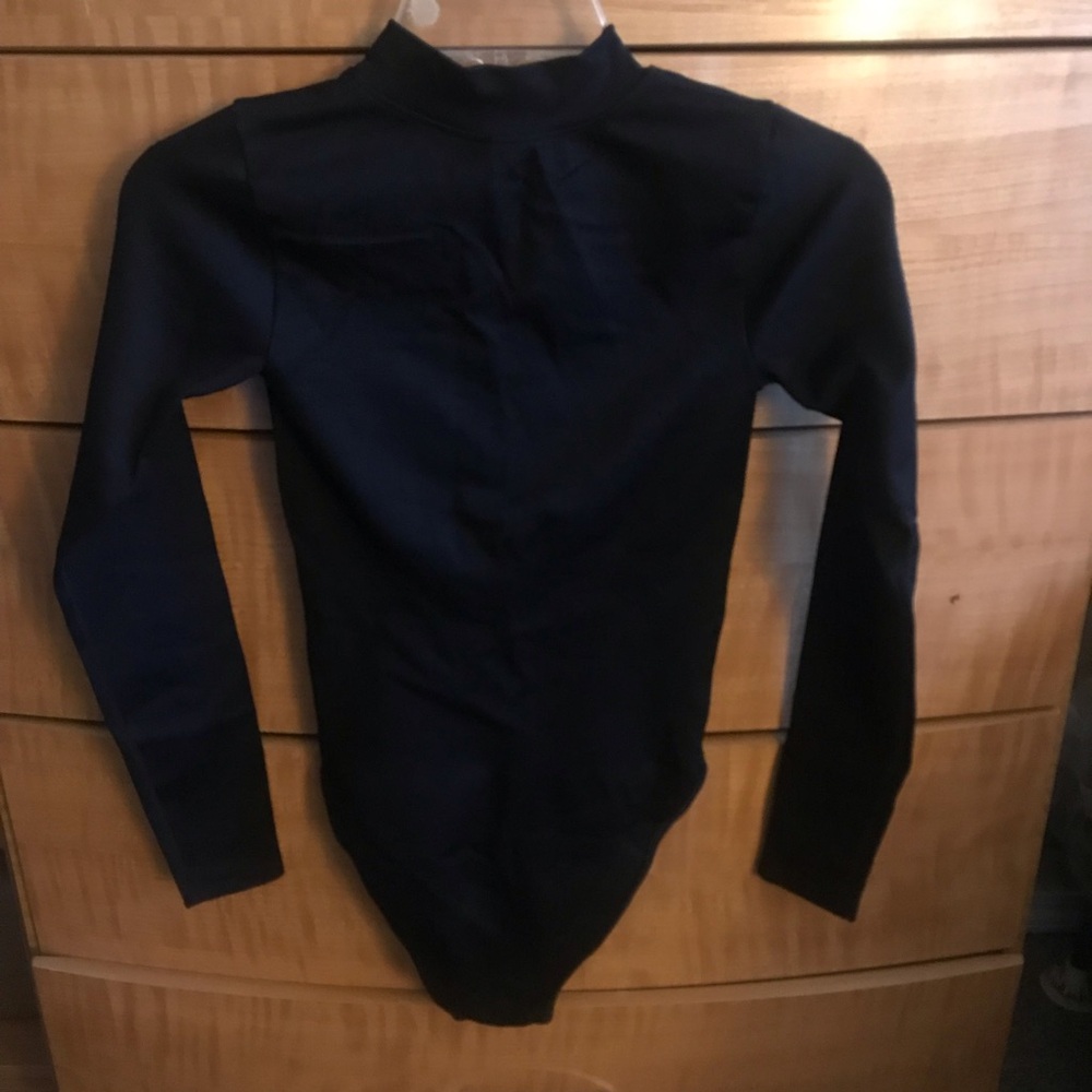 Long Sleeve Black Mock Neck Bodysuit